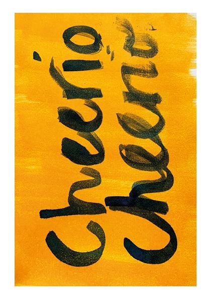 A6 Cheerio Leaving Card: Keep In Touch A5 Size