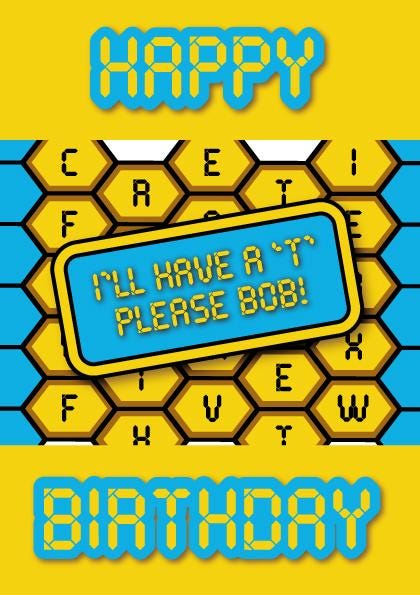 A6 Birthday Card - Inspired by the Blockbusters game show,