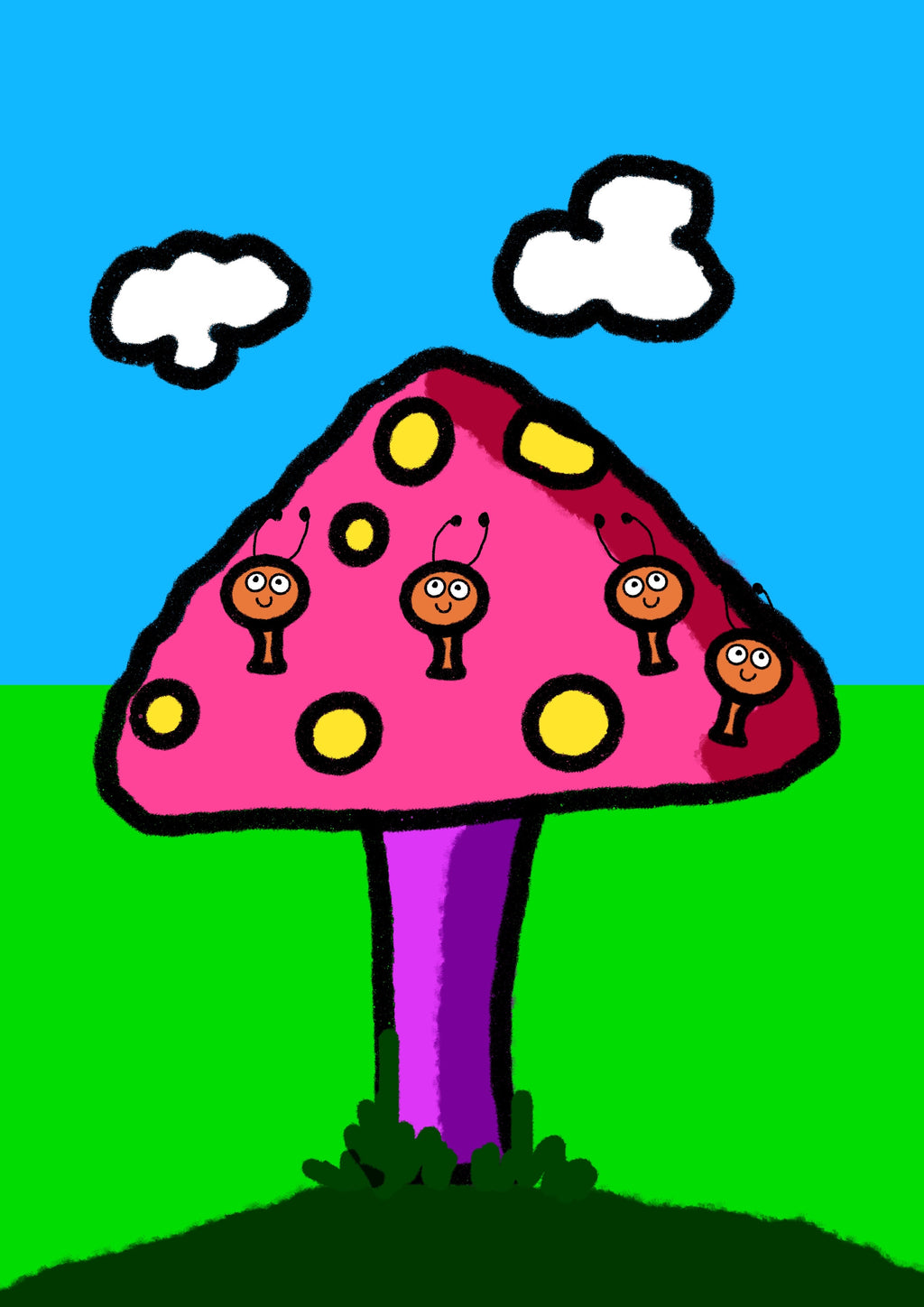 A5 mushroom madness + worm squad card