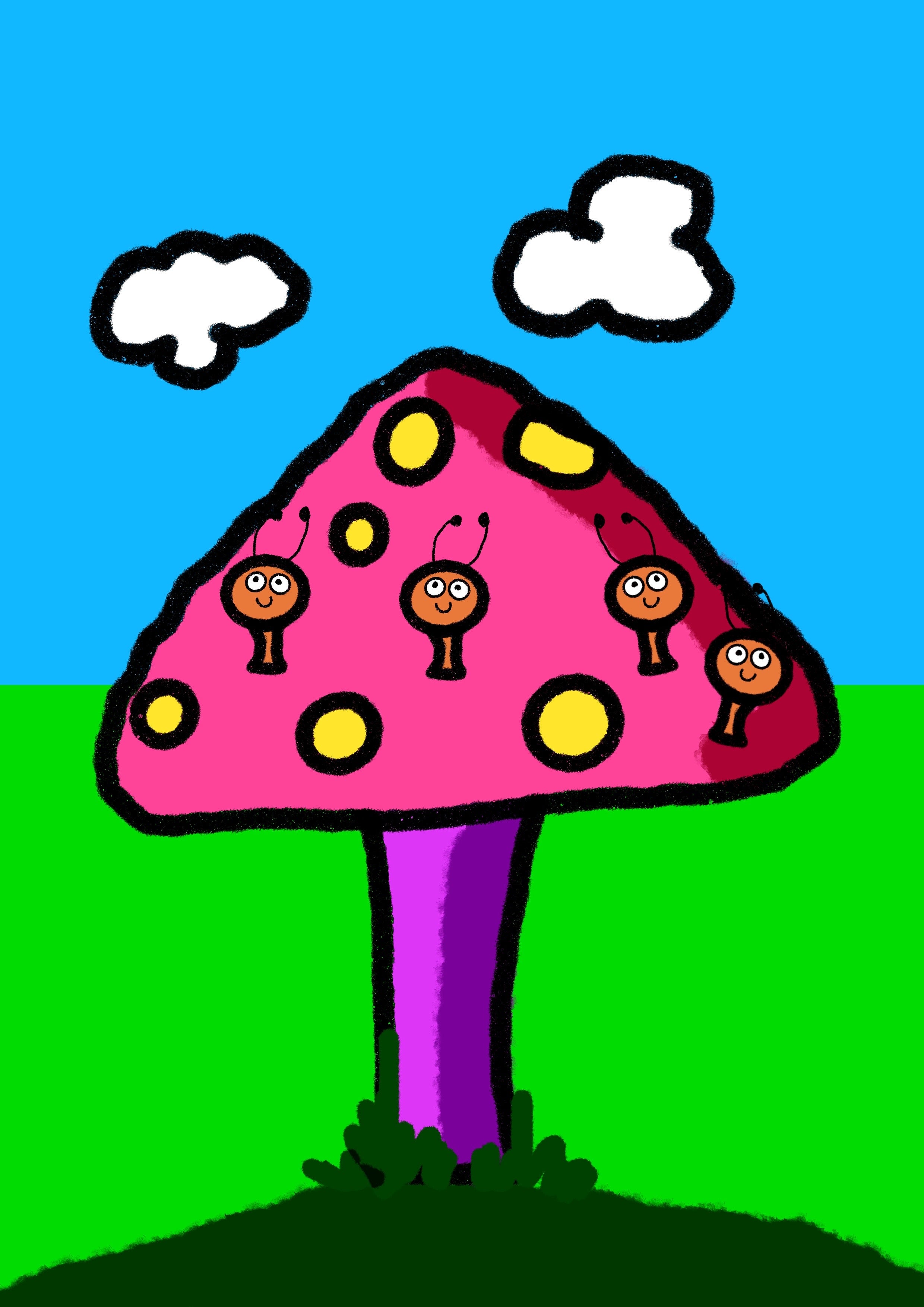 A5 mushroom madness + worm squad card