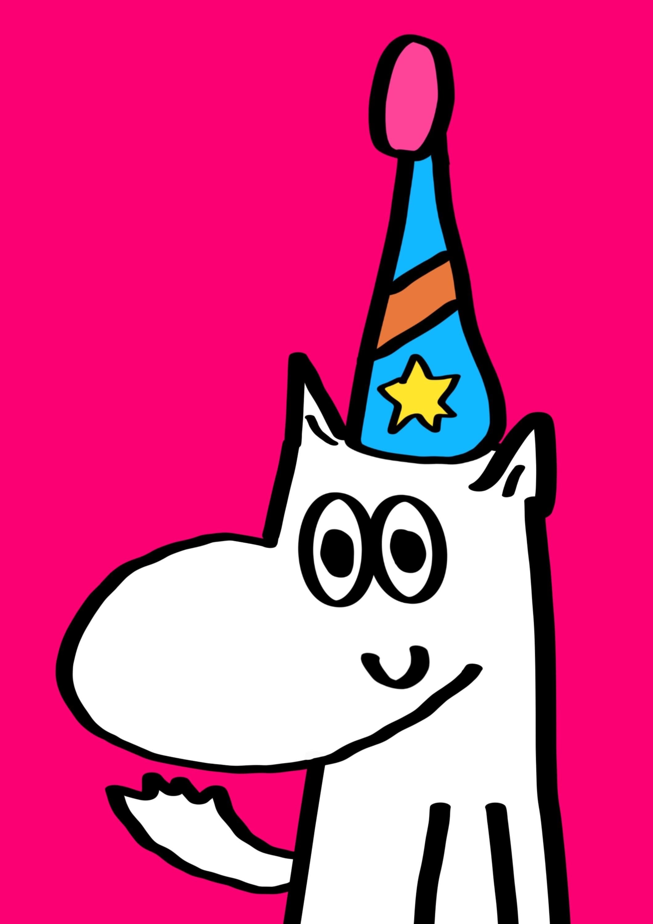 A6 Happy Birthday inspired by the moomins card